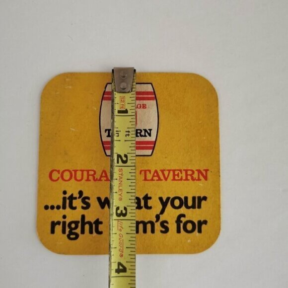 Vintage Courage Tavern Coaster Keg Bitter Beer Brewery Mat 2-Sided Breweriana - Picture 3 of 3